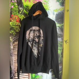 Divided Metallica SM Vampire Skull Gothic Black Pullover Hoodie Men size MEDIUM